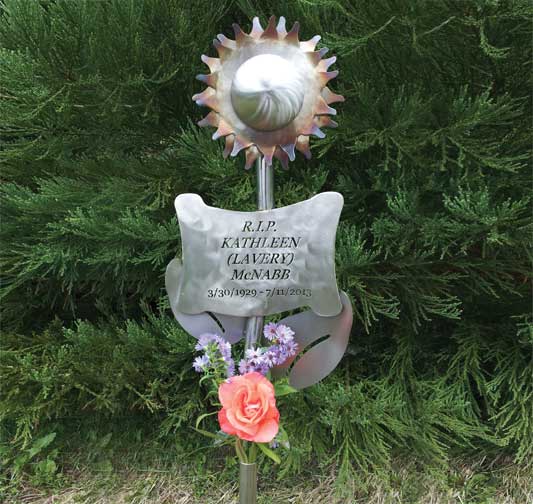 Flower Memorial with Fresh Flower Vase